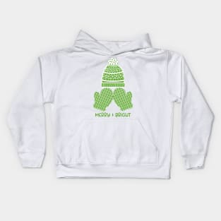 Merry & Bright on Cranberry Kids Hoodie